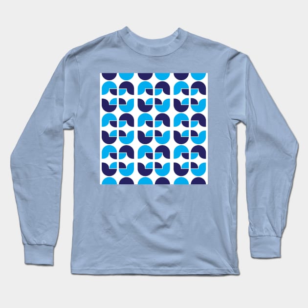 Retro Geometric Tulip Long Sleeve T-Shirt by BIBLIOTEECA